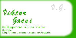 viktor gacsi business card